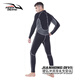 KEEP DIVING 3mm wetsuit men's long-sleeved one-piece wet sun protection warm wear-resistant winter swimsuit wetsuit black M