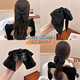 Flower Language High-end Bow Clip 2025 New Light Luxury Style High-end Back of the Head High Ponytail Hair Clip Headwear for Women Main Image Black Bow