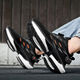 Xialu running shoes men's super light shock-absorbing teenagers and junior high school students rotating button black sports shoes A9888 light blue 37