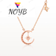 NOYB Monólogo Good Night Star Moon Checklace 9K Collar Star Moon Collar Mu14137 Puntos 5 cm