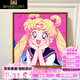 Naiqu süßer Cartoon Sailor Moon Digitales Ölmalerei DIY Kinder handbemalte Acrylölmalerei Schlafzimmer Hängende Malerei