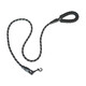 Dog leash, black dog leash, small and medium-sized universal nylon reflective round rope, explosion-proof pet supplies, black L polyester