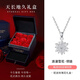 Gin Qianhui 999 sterling silver snowflake necklace women's light luxury pendant 2025 new Valentine's Day birthday gift for girlfriend