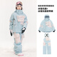 Vector children's ski suit, thickened boys and girls equipment, warm, waterproof and windproof outdoor ski clothes, Ice and Snow Park+_Ice and Snow Park Overalls_Men and Women M 150_Suitable for height 145-155c