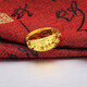 Zhouke pure gold 999 starry gold ring for women, 24K imitation gold color, fashionable and versatile Chinese Valentine's Day gift for mother 1.2g. Collect and receive certificate + receipt + gift box