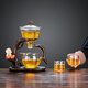 Zhengyang glass automatic tea set for lazy people complete set of magnetic suction teapot anti-scalding high-end tea maker Kung Fu cup tea tray set home automatic (welcoming guests) + single host