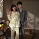 Mrs. Slee SLEEP TIGHT Couple Pajamas 2025 New Women's Winter Island Velvet Thin Velvet Cardigan Fashionable Temperament Men's Autumn and Winter Home Clothing WZTR95861-Men's XL