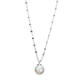 Simple single strong-gloss Shijia pearl sterling silver necklace, light luxury and high-end clavicle chain. Classic white Shijia pearl necklace. One piece. S925 sterling silver.