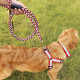 Dog leash for small dogs, medium-sized dogs, dog leash, dog leash, dog leash, Teddy golden retriever supplies, harness, collar, dog leash, red and black S size suitable for small and medium-sized dogs