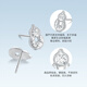Mengjinyuan Platinum Earrings Crushed Ice Gourd Hollow Copper Coin Earrings PT950 Platinum Birthday Gift for Girlfriend Weight Approximately 2.10g