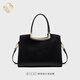 
ZOOLER Bag Women's 2025 New Chinese Style Embroidery Women's Bag Genuine Leather Light Luxury Women's Bag Birthday Gift [Ink Dye Black] Charming Chinese Style Embroidery