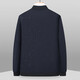Middle-aged men's spring and autumn casual jackets, baseball collar jackets, stand collar spring and autumn thin casual tops, daddy clothes for men, navy blue 3XL 190 yards 145-165Jin Jin equals 0.5 kg