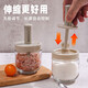 New glass seasoning jar telescopic spoon sealed seasoning integrated moisture-proof kitchen seasoning bottle household MSG salt shaker set new seasoning jar single piece 300ml