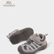 YEEHOO children's shoes children's second-cotton shoes 2025 winter new velvet boys' sports warm girls' casual shoes baby shoes gray green second-cotton 23 inner length 15.3cm suitable for feet 14.3-14.5cm
