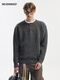 NEVERNEED Henry collar pullover men's autumn and winter American lazy style sheep wool sweater jacket light gray M M