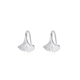 Bai Qixin 999 Pure Silver Earrings for Women Young Buds and Leaves Ear Hook Earrings for Ear Hole Support and No Picking for Sleeping Niche Design Earrings 999 Ginkgo Leaf Earrings
