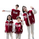 G.duck family of three and four parent-child wear 2025 new autumn and winter woolen quilted jacket mother and son mother-daughter baseball uniform jacket red 120 children's clothing (39-50Jin Jin equals 0.5 kg)