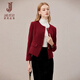 Classic Story (JANE STORY) Classic Story Western style age-reducing small fragrance jacket for women 2025 new autumn fashion short red suit top burgundy XL