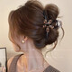 Large hair volume multi-disk hair clip for women 2025 new high-end back head coil hair clip hair accessories shark clip hair clip coffee bead brown + round diamond beads 2 pieces