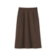 MUJI Women's Horizontal and Vertical Stretch Fleece Wide Hem Skirt Long Skirt Women's Autumn 25 BE1XXC5A Brown S (155/62A)