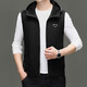SEVEN 7 Young Men's Light Business Thin Vest Spring and Autumn Sleeveless Suit Waistcoat Black XL 180