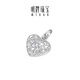 Ming brand jewelry platinum pendant Pt950 white gold secret heart cage love pendant BFC0108 platinum pendant about 3.57 grams