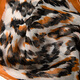 Silk World [100% Mulberry Silk] New Fashion Classic Print Women's Silk Versatile Silk Long Scarf Leopard Print Orange 140cm*17cm