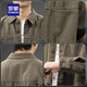 ROMON jacket men's 2025 new autumn and winter top pure cotton workwear loose large size spring casual lapel shirt jacket trend military gray L (suitable weight 120-140Jin Jin equals 0.5 kg)
