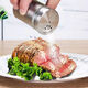 Seasoning jar kitchen supplies household stainless steel seasoning jar outdoor barbecue rotating seasoning bottle combination set stainless steel seasoning jar 2-piece set