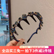 Idel hairband female Korean version 2025 new forest fairy headwear high-end hairpin crystal hair accessories F3290 sea blue hairband