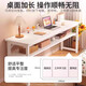 Long table solid wood computer table rectangular bedroom simple rental house solid wood table student writing home desk thickened solid wood warm white 80cm