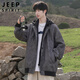 JEEP SPIRIT Jeep jacket men's fake two-piece jacket men's clothing autumn and winter casual high-end high-end sense handsome hooded men's clothing