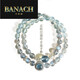 Banach Blue Tears Moonstone Aquamarine Double Circle Bracelet Women's Bracelet Beaded Hand Accessories Beads 8mm