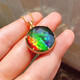 Junmin Canadian new other/other natural crystal/semi-precious stone necklace women's ammolite David satellite pendant
