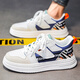 Anta men's shoes for summer breathable and versatile casual board shoes Internet celebrity junior high school students sports height-enhancing small white trendy shoes autumn 9195 white green 41