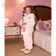 Nutshell/Gutshell Pajamas Winter HelloKitty Co-branded New Plush Warm Parent-child Home Set D Cow Milk White Set 110 cm