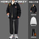 Sound Monkey Winter Thickened Cotton Warm Jacket Casual Loose Trendy Brand Boys Cotton Jacket Plus Velvet Pants Handsome Fashion Suit Dark Gray Jacket + Black Turtleneck Sweater + Black Velvet Leggings XL