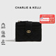 CHARLIE&KELLI CK brand bag women's bag 2025 new simple women's wallet versatile compact wallet birthday gift for women black