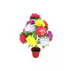 Penusen Tomb-Sweeping Day simulated chrysanthemum bouquet for grave-going plastic silk flowers for funeral supplies cemetery tomb-sweeping flowers and fake flowers 5 crystal chrysanthemums sunset 1