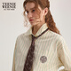 Teenie Weenie Bär Frauen Herbst 2025 Neu elegant lose Streifen College -Style -Krawattenhemd Kontrast s