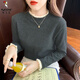 Woodpecker velvet thickened German velvet half turtleneck long-sleeved bottoming shirt for women autumn and winter new inner T-shirt lace warm top oatmeal color one-piece velvet 2XL 125-140Jin Jin equals 0.5 kg