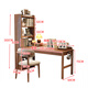 Huixun solid wood corner desk bookshelf integrated table bedroom corner computer desk student home study table corner workbench walnut color #desk + bookshelf 124cm*60cm*182cm desktop length 100cm