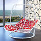 Chaise à bascule de Yusenyi, panier de suspension à double hamac, lit bleu, chaise swing extérieure, balcon, lit swing bleu suspendu pour adulte, chaise salon à bascule, blanc petit (A13821 Coussin de siège)