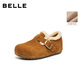 Belle (Belle) Zhou Yutong's same style whole wheat toast Maoli Birkenstock shoes for women 25 winter shopping mall style warm cotton shoes E6V1DDM5 pre-sale brown 38