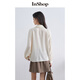 InShop shopping mall same style new women's retro literary college style bow tie shirt age-reducing long-sleeved top apricot S