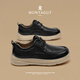 MONTAGUT Men's Leather Shoes 2025 Autumn New Casual Shoes Comfortable Business Commuting Versatile Soft Soled Leather Shoes Driving Shoes
