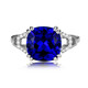Yiqi Sapphire Ring 925 Silver Plated 18K Gold Inlaid with Colored Gems Colorful Tanzanite Jewelry Ring Women's Accessories No. 8