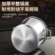 Fat Donglai's same style stainless steel soup bucket commercial braised meat large capacity round bucket with lid brine boiling extra thick soup pot induction cooker extra thick rivet ears diameter 40 high 25 - capacity about 25L weight about 5