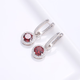 GEM STONE KINGGSK garnet earrings for women 925 silver set with 2.64 carat colored gemstone earrings for women classic simple earrings gift