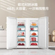Haier Mailang series + Xiaohonghua series 152/180/210/242/290/335L single temperature vertical household freezer air-cooled electronic temperature control cryogenic quick freezing level 1 energy efficiency 242L Xiaohonghua series ice white | can be changed to double doors